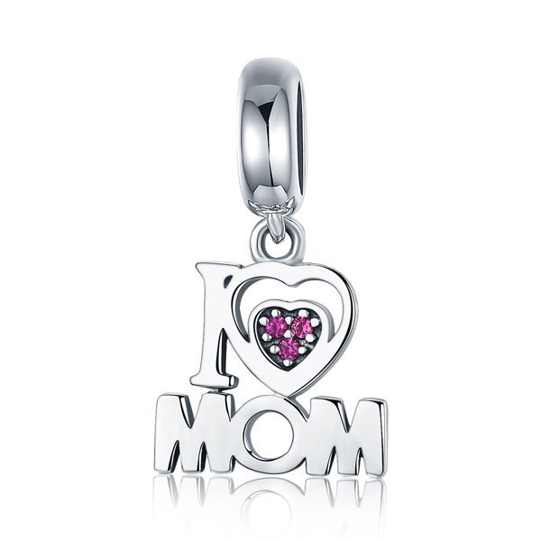 Biżuteria SayU Charms zawieszka Miłość do Mamy drogocenne serce I Love Mom