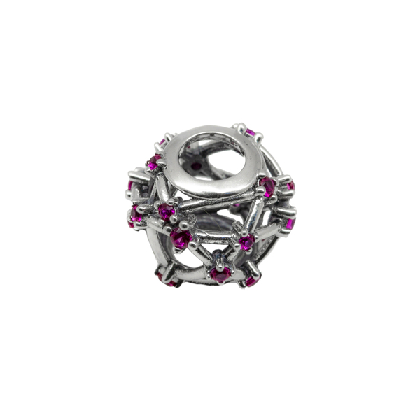 Biżuteria SayU Charms zawieszka srebro różowe cyrkonie
