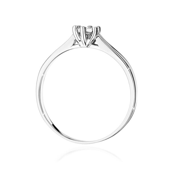 Pierścionek złoty próby 0,585 z brylantami T -222 0,08ct