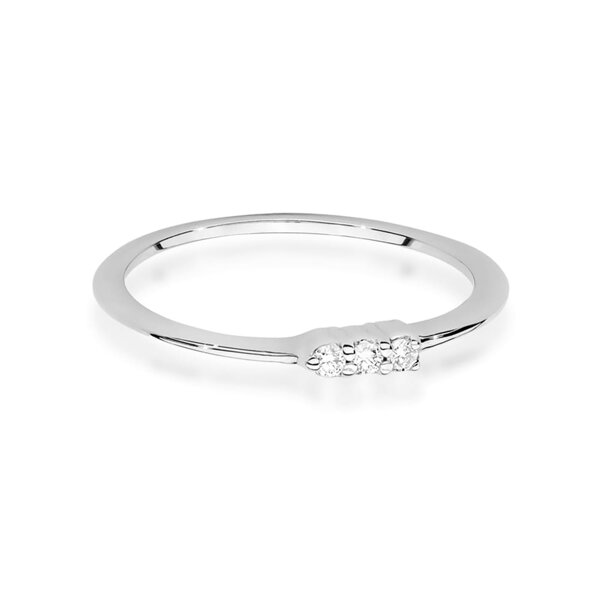 Pierścionek złoty próby 0,585 z brylantami t-0639 0,04ct