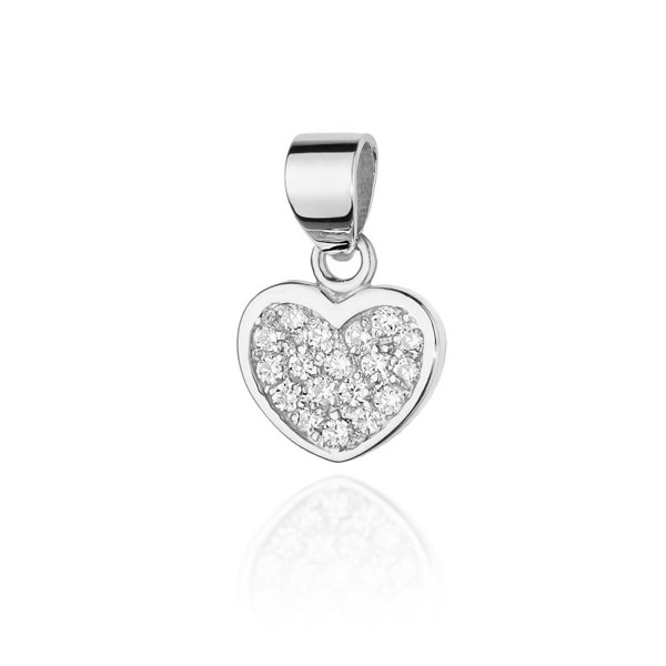 Zawieszka złota próby 0,585 z brylantami serce ts-20 0,15ct