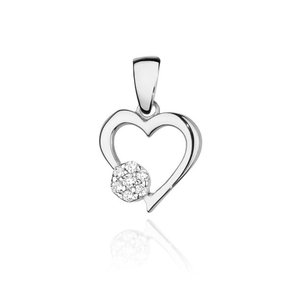 Zawieszka złota próby 0,585 z brylantami serce ts-21 0,06ct