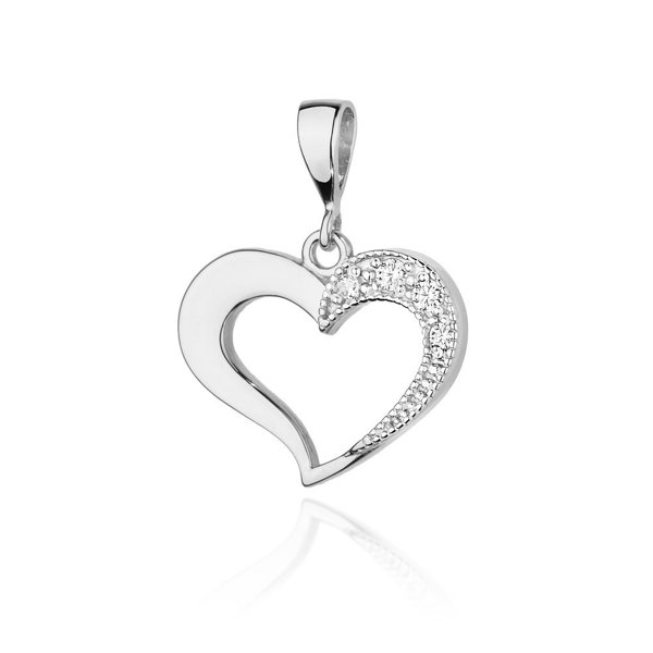 Zawieszka złota próby 0,585 z brylantami serce ts-23 0,06ct