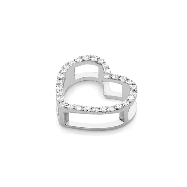 Zawieszka złota próby 0,585 z brylantami serce ts-27 0,15ct