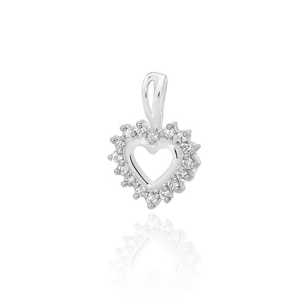 Zawieszka złota próby 0,585 z brylantami serce ts-7 0,22ct