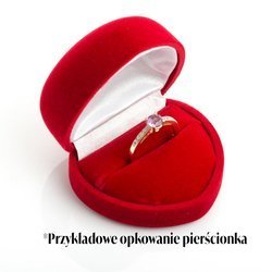 Pudełko pluszowe na pierścionek w kształcie serca